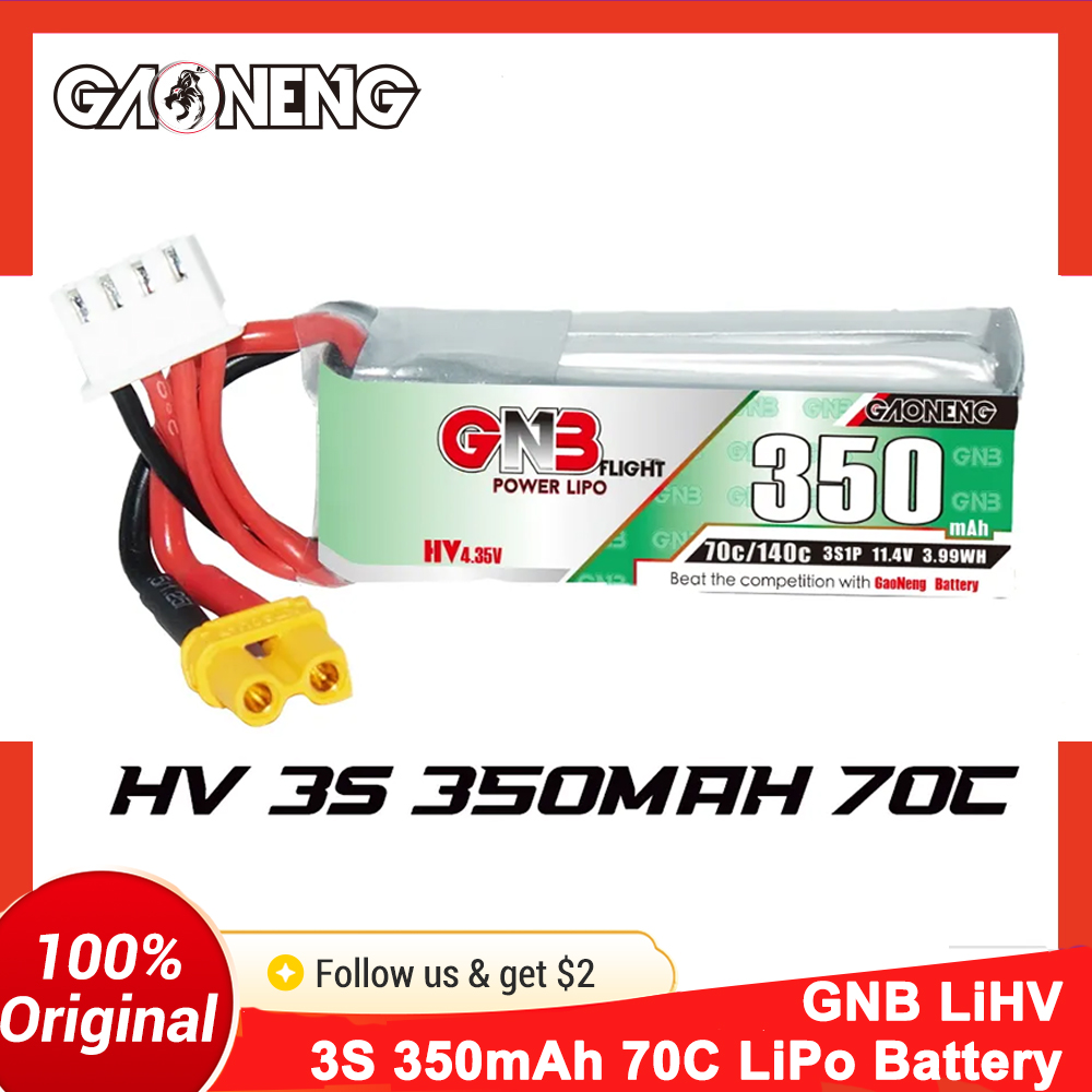 Batterie LiPo Gaoneng GNB 350m - Walksnail Avatar Hd Goggles X avis et prix